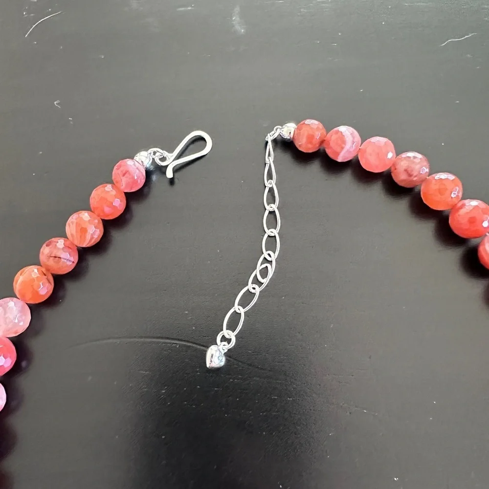 Hessonite faucet bead necklace by Mine Finds Jay King - Picture 9 of 11